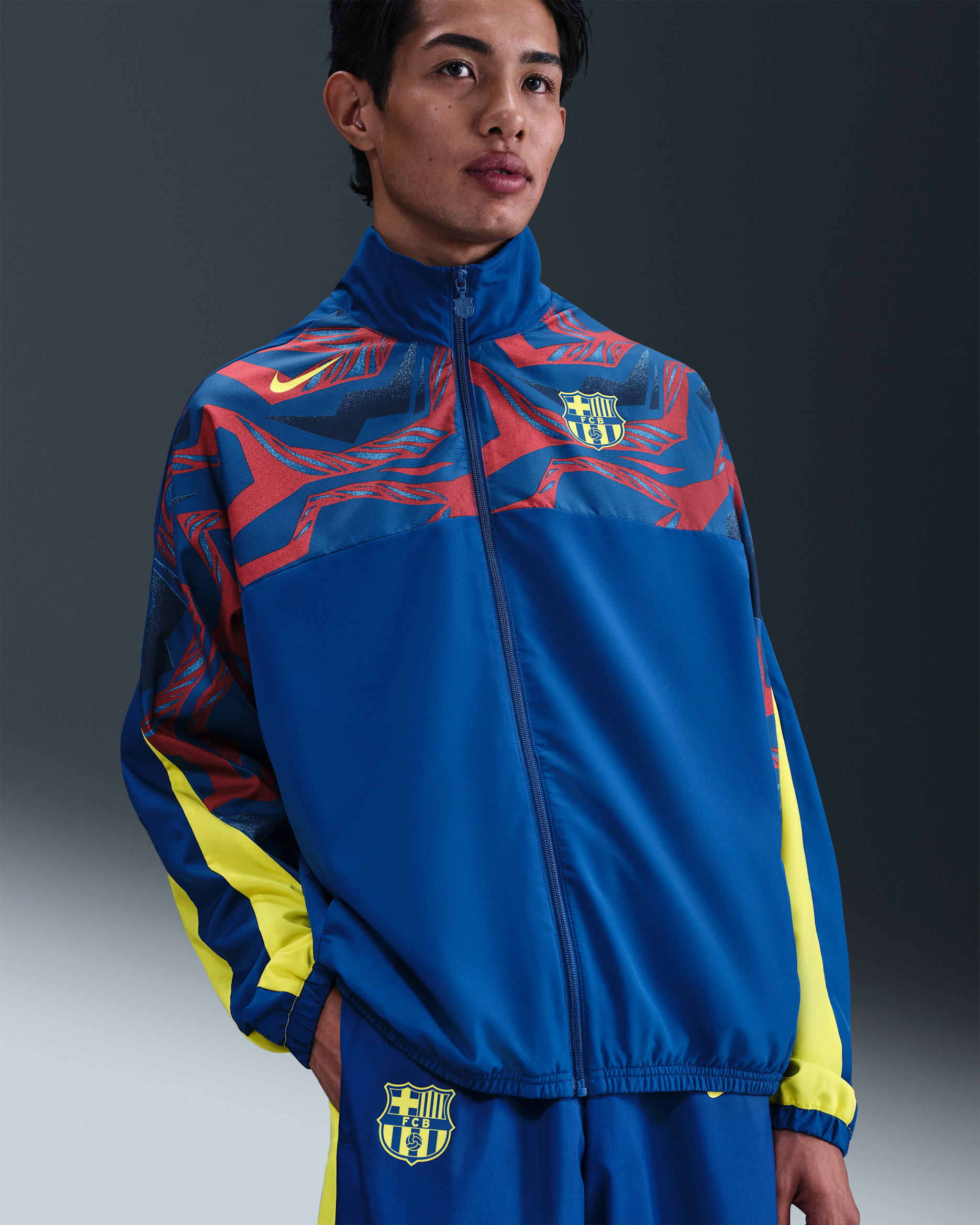 FC Barcelona Starting 5 Fourth Men's Nike Soccer Woven Jacket